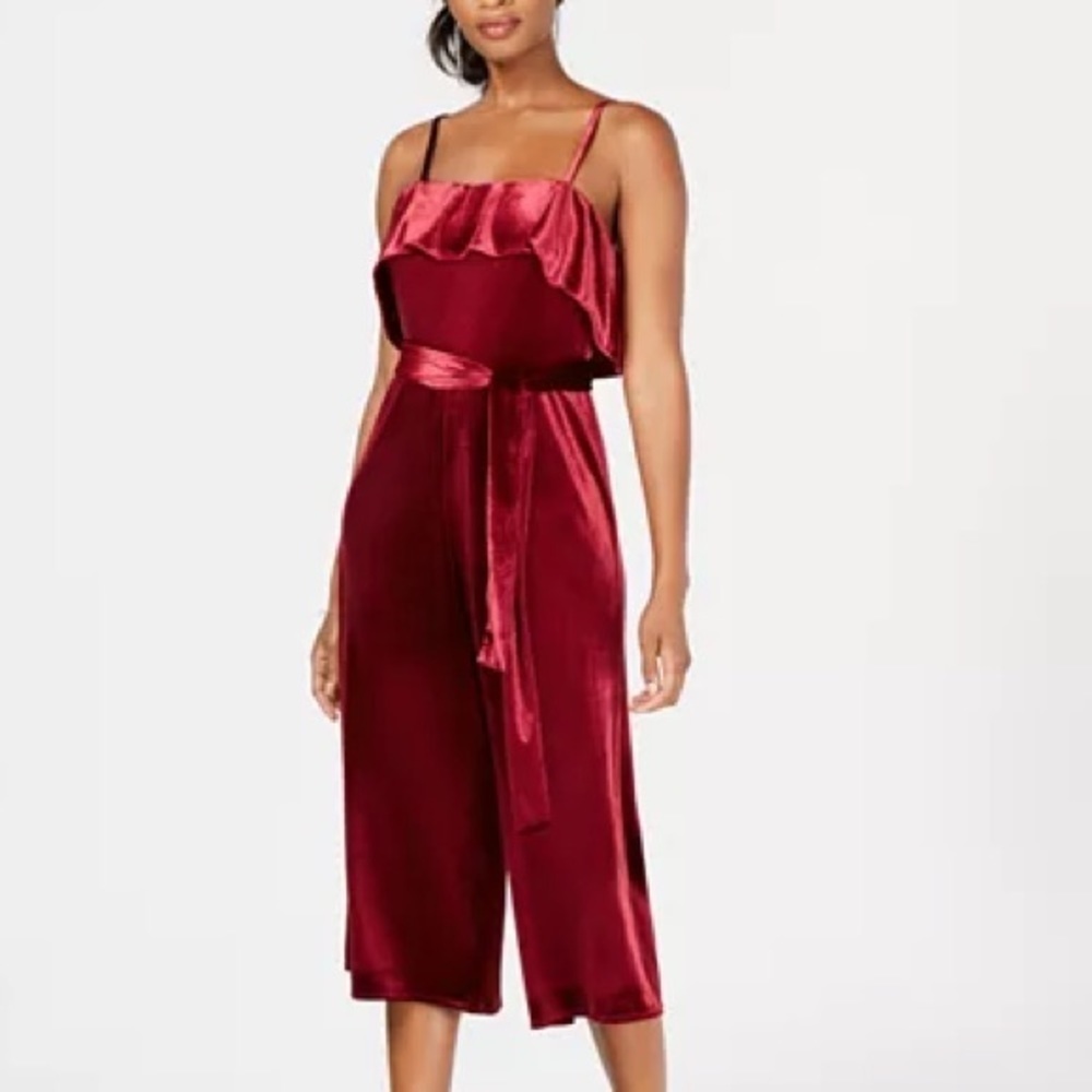 NWT Avec Les Filles  Women's Velvet Jumpsuit‎